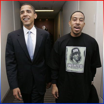 (Image - Barack Obama and Ludacris)