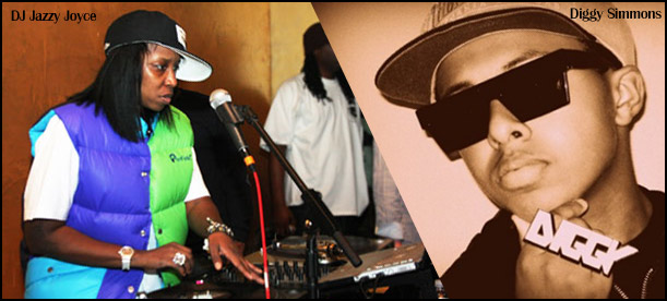 (Image: DJ Jazzy Joyce and Diggy Simmons)