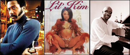 (Image - Lil' Kim, Shaft and Issac Hayes)