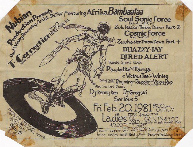 (Image: Old School Hip Hop flyer)