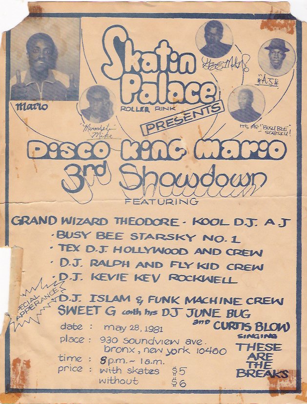 (Image: Old School Hip Hop flyer)